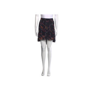 IRO Floral Print Mini Skirt Dress  Size Large Black